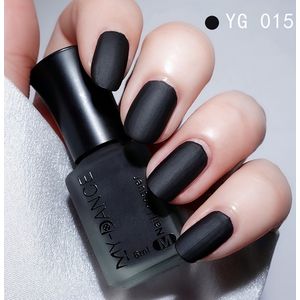 Matte nagellak, fluweelzwart, langdurig, niet , sneldrogend, niet-afpelbare schuurfles, damesmanicure