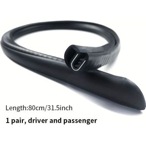 2 Stuks B-pijlerafdichtingsstrip, Metalen Kern, Elastisch Rubber, Niet Perishabel, Geen Lijm, Voor, Universeel Toepasbaar Voor Auto