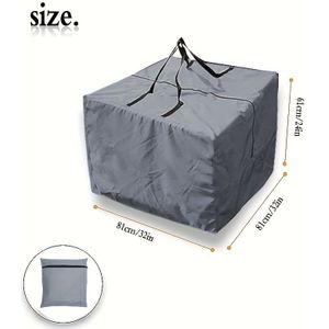 1pc Binnenplaats Meubelmat Organizer, Vierkante Opbergtas Met Capaciteit, 210D Tuinmeubilair Kerstboom Opbergtas, Huishoudelijk Ondergoed Kleding Diverse Opbergtas