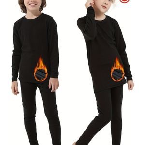 Thermisch Ondergoed Set voor Kinderen Ski-ondergoed Jongens Meisjes Functioneel Ondergoed met Dubbele Zijde