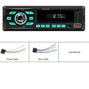 1DIN In-Dash Autoradio Stereo, Digitaal Met Snelladen Audio Muziek FM Stereo, 12V Auto MP3 Speler Ondersteuning USB/SD/AUX-IN, Geschikt als Kerst-/Halloween Cadeau