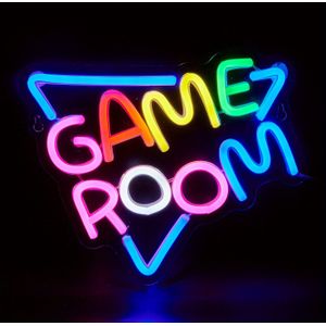 1 LED-neonlicht op het achterpaneel, Game Room Online Switch, 5V USB-voeding
