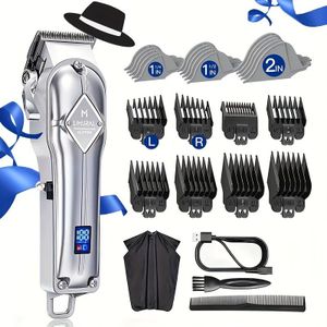 Professionele Haartrimmers Voor Mannen Oplaadbaar, Draadloos, LED-display, Zero Gapped Broodtrimmer, Cadeauset Voor Vaderdagcadeau