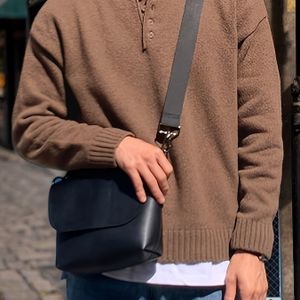 Heren Casual Crew Neck Pullover Sweater met Knopen - 100% Polyester Breisel, Kleur, Medium Stretch, Losse Pasvorm, Herfst/Winter Collectie