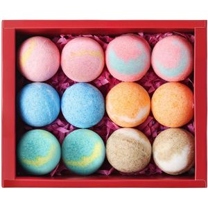 12 stuks Lavendelgeurende Badbom & Zouttablet Set - Individueel Verpakte , Langdurige Geur, Hydraterende Beige Care, Kerstcadeaudoos voor s & Gevoeligheid