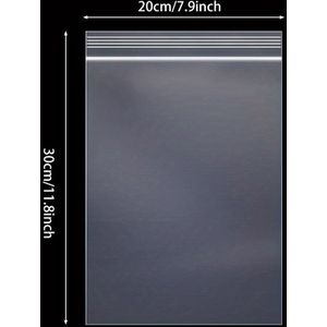 100pcs Large Clear Self-sealing Plastic Bags - Transparent Reusable Zipper Bags For Packaging, Storage & Shipping, Multiple Sizes (small, Medium, Large), Storage Bags