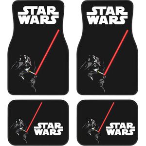 Star Wars 4pcs Car Floor Mats Set, Non-slip Polyester Fiber, Easy To Clean, Fits All Car Types, Trucks & Suvs - Star Wars