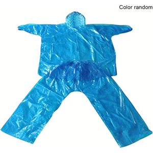 5-delige set hoogwaardige regenpakken met capuchonjas en broek - Stevige regenkleding voor heren en dames, geschikt voor fietsen, kamperen, varen en reizen - Gemakkelijk aan- en uittrekken