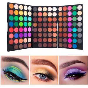 120-Kleuren Matte & Glans Oogschaduwpalet, Rainbow Rich Mini Oogschaduwpalet - 120 Tinten voor Professionele Make-up Artiesten of Beginners, Compact en Reisvriendelijk