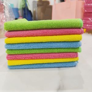 40x40cm (16") Dikke 380g Microvezel Schoonmaakdoeken - Pluisvrij, Herbruikbaar, Hoge Absorptie, 3 Kleuren (Blauw, Grijs, Groen) voor Auto, Keuken & Badkamer, Zachte Textuur, Pluisvrije Materiaal