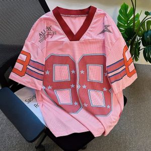 Heren Turquoise V-hals T-shirt met Nummer 98 Design & Stijl - Ademende Zomer Casual Fan Kleding, Voetbal/ Geïnspireerd Mouwloos Shirt