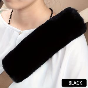 Luxe Nepbont Autogordelkussens - Zachte Pluche Schouderkussen voor Verhoogd , Antislip & Lekvrij Ontwerp, Geschikt voor Alle Seizoenen