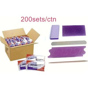 1000 stuks/200 sets Professionele Nagelstudio Gereedschap Pedicure Set