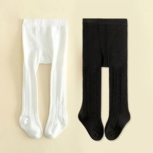 2-Pack Gedraaide Leggings, Bodysuit Sokken, Zwarte Panty's, Witte Panty's, Kleur Strakke Broeken voor Alle Seizoenen