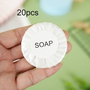 20 stuks Hotelkamer Wegwerp Zeep Ronde Zeep Tabletten Reis Essentiële Wegwerp Toiletartikelen