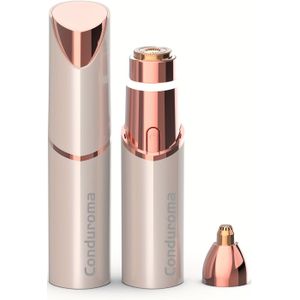 Gezichtshaarverwijderaar voor Vrouwen, 2-in-1 Wenkbrauwhaarder, Elektrisch Gezichtsscheermes met LED-licht, USB Oplaadbaar, Eyebrow Shaver, Scheerapparaat voor Damesgezicht, Mini Gesich