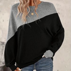 Plus Size, Dames Plus Size Elegante Vleermuismouwen Trui - Ronde Hals Vleermuismouwen Jas, Wasmachinebestendige Blouse voor Semi-Formeel & Casual