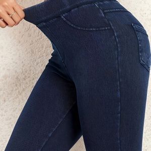 Elegante hoge taille stretch slim-fit broek met zakken voor dames - Veelzijdig en stijlvol voor casual wear, hoge elasticiteit, kleur, perfect voor lente/zomer/herfst