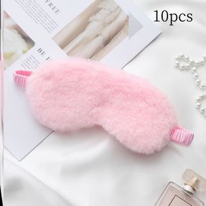 5 stuks/10 stuks Pluchen Oogmasker, Zacht Slaapmasker, Comfortabel Pluchen En Satijnen Oogmasker Ooglapje 7,87 inch * 3,94 inch Reisbenodigdheden