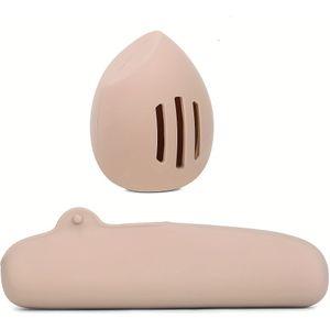 2pcs Makeup Brush Holder And Makeup Sponge Case Set, Makeup Brush Organizer Travel Case, Makeup Pouch, Breathable Sponge Holder, Makeup Brush Set