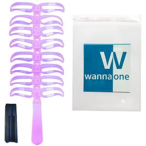 9-delige Wenkbrauw Sjabloon & met Magnetische Tip Tool - Siliconen Borstel en Precisie Mes voor Eén- ,