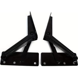 80 Degree Foldable Lifting Bracket With Spring Hinge, Metal Bench Seat Hinge, Elevator Top Hinge, Workbench Hinge - Uncharged Shelf Brackets And Stands For Home And Office Use