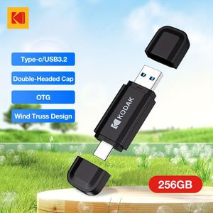 KODAK 256GB/128GB/64GB/32GB USB C Flash Drive Dual USB 3.2 Type C + USB A Draagbare Type-C 2-in-1 USB.C Geheugenstick voor Smartphone Tablet Computer