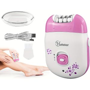 HATTEKER elektrische epilator voor dames, draagbare elektrische ontharing scheertrimmer, zomerbenodigdheden