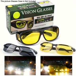 Kerstbestseller, 5-delige/3-delige set nachtzicht bril voor mannen en vrouwen, semi-randloos design modieuze brillen, perfect cadeau accessoire voor de feestdagen