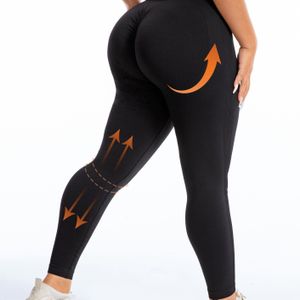 Dames Plus Size Hoge Taille Yoga Leggings - Naadloos, Rekbare Fitness & Hardloop Tights voor Lente/Herfst