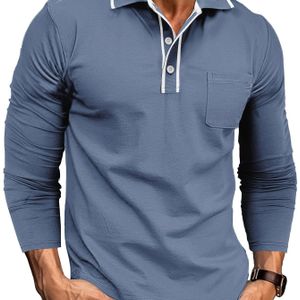 Casual Herenoverhemd - Olijfgroene Lange Mouwen met Asymmetrische Gestreepte Kraag, Regular Fit en Wasmachinebestendig voor Lente & Herfst