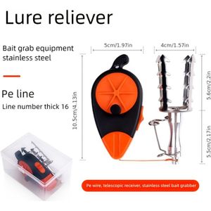 1 Specificatie Beschikbaar CHILENT 2025 Nieuwe Lokmiddel Reddingsgereedschap Aas Retriever Nephaak Roestvrijstalen Gripper voor Vastgelopen Zachte Plastic