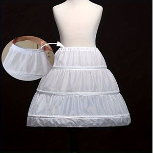 Elegante witte 3-ring gerimpelde prinsesrok shorts - Perfect voor zomerfeesten en bruiloften, duurzaam polyester, één maat past bij iedereen, ideaal voor iedereen