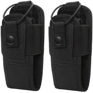 2-Pack Radio Holster, Universele MOLLE Walkie Talkie Tas voor Dienstriem - Tweewegradio voor Baofeng, Motorola, Kenwood