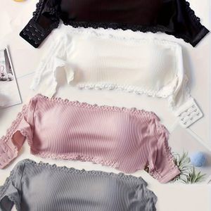 4-Pack Strapless Kleur Geribbelde Tankini voor 9-12 Jaar