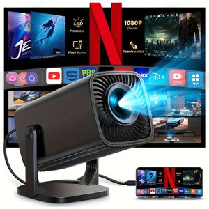 Amovfilm 1080P Draagbare Projector met 180° Verstelbare Hoek & Snelle Focus, /Windows OS Compatibel, Home Theater Projector, Draagbare Projector, Multimedia Presentatie