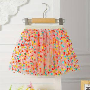 Meisjes Zomer Tutu Rok met Kleurrijke Stippen - Lichtgewicht Tule met Uitlopende Zoom, Machinewasbare - en Feestoutfit voor Jongeren, Vlatterige Textuur, Schattige Rokken