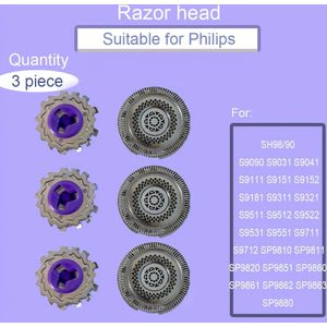 3- Set voor for philips SH98/90 Serie Scheerapparaat Vervangende S9031 S915 S9101 S915 S952 S9711 S9712 S9721 S9731 SP9810 SP9811 SP6820 SP6851 SP6860 SP6861