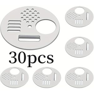 30pcs Stainless Steel Beehive Entrance Discs - Versatile Access Control For Nuc & Full-size Hives, Durable Beekeeping Tools By Alibees, Alibees