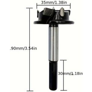 Pillipon Carbide Drill Bit With Hex Shank - Precision Woodworking Hole Opener For Cabinet & Installation, Black Oxide