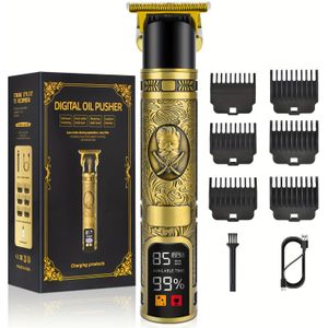 Professionele Elektrische Scheerapparaat voor Mannen, USB Oplaadbare Draadloze Baardtrimmer met 6 Lengtekammen, Grooming Set, Persoonlijk Stylinggereedschap, Ideaal Cadeau voor Mannen