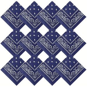 12-delige Zakdoekenset, Multifunctionele Buitenhoofddeksels en Haaraccessoires, 55 x 55 cm voor Mannen en Vrouwen