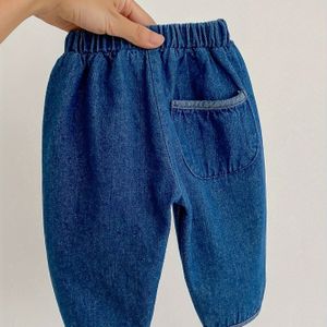 Jongens Casual Nepdenim Overall - Comfortabele Niet-Rekbare Stof, Kleur met Zakken, Pasvorm voor Lente/Herfst Buitenspelen, Trendy Baby Nepdenim, Baby Nepdenim, Perfect voor Buiten