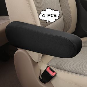 4- Elastische Stof Autostoel Armleuninghoezen - Grijs, Wasbaar Polyester, Geschikt voor Auto's, SUV's, Vrachtwagens en Campers - Comfortabele Interieuraccessoires