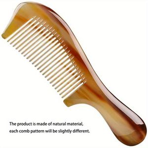 Hoofdhuid Kalmerende, Premium Ossenhorn Haarkam - Verdikte Meridiaan Massageborstel voor Alle Haartypes