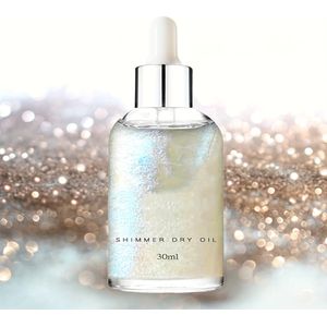 30ml Glow in the Shimmer Oil, Langdurige Vochtgevende Vloeistof, Volledige Glanzende Afwerking, Waterdichte Glans voor Feestjes, Bal, DIY Glitter Dress-Up, Festief Cadeau voor Vrouwen