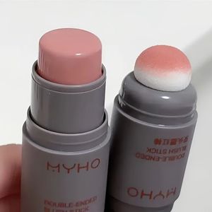 Blushstick met twee , blushstick die lang meegaat met matte naturel kleur voor wangen en lippen, tweeledig gebruik, draagbare make-upstick