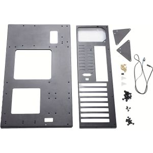 1pc Gehard stalen DIY Gaming Computer Case, Open Chassis Rack voor ATX/M-ATX/ITX moederborden, Luchtkoeling, Kabelbeheer, SSD-ondersteuning, -compatibel, Geen batterij - Warmteafvoerontwerp