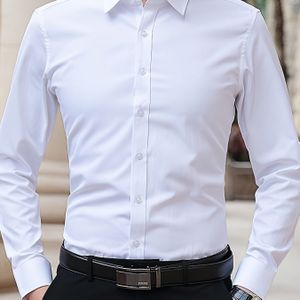 Formeel & Zakelijk Casual Herenoverhemd - Minimalistische Lange Mouwen Kantoorblouse, Elegante Overhemden voor Professionele en Informele Kleding - Alledaags Formeel , Strak Uiterlijk