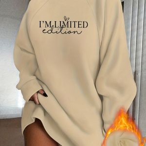 Plus Size - 1XL-5XL Elegant Sweatshirt met Hoge Hals voor Dames in Grote Maten | Comfortabele Medium Stretch Stof, Losse Pasvorm, Lange Mouwen, Modieus Dagelijkse Kleding voor Herfst/Winter